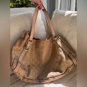 Gucci Metallic Gold Abbey Tote